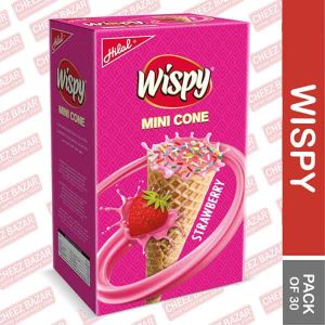 Hilal Wispy Wafer Strawberry Mini Cone – Pack of 30